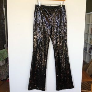 Black sequin pants, Laundry by Shelly Segal, sz 2